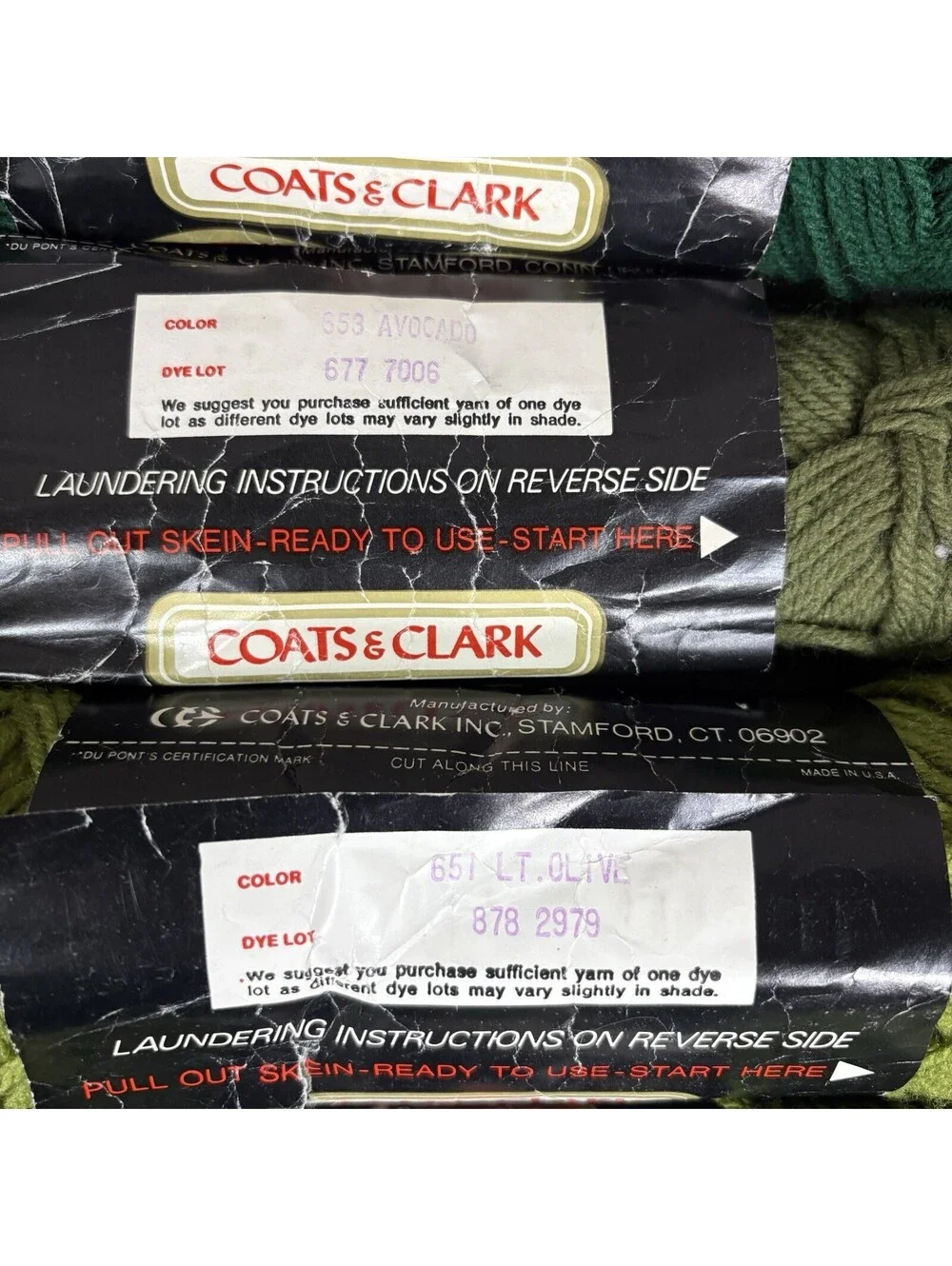 Mixed Yarn Lot Greens Crochet Knitting Craft Lion Loop/Thread Coats Red Heart